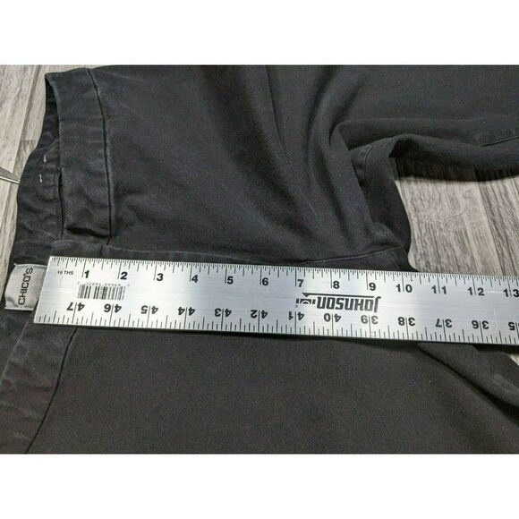 Chico's Womens Black Flat Front Mid Rise Straight Leg Chino Pants Size 2 Short - Picture 8 of 10